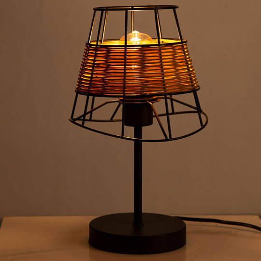 Bordslampa Esra med rotting