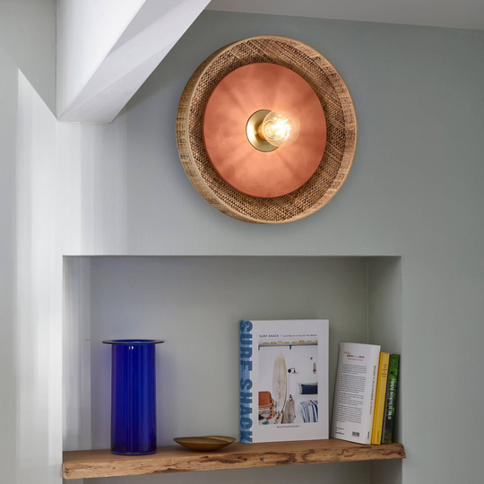 MARKET SET Portinatx vägglampa terrakotta, Ø 40 cm