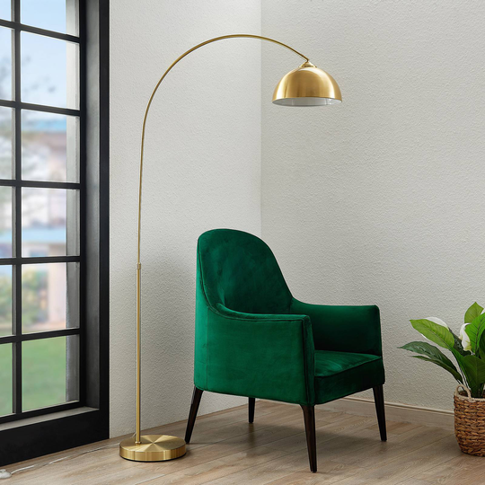 Lindby Lennart golvlampa, mässing matt