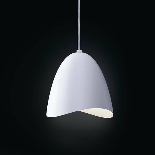 Glänsande vit LED-pendellampa Mirage