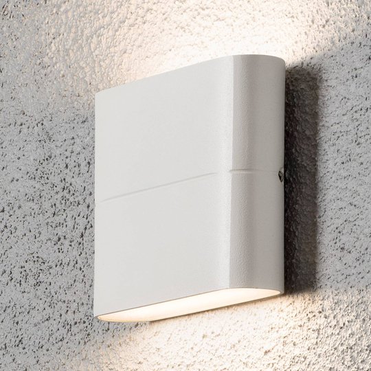 LED-utomhusvägglampa Chieri 11 cm vit