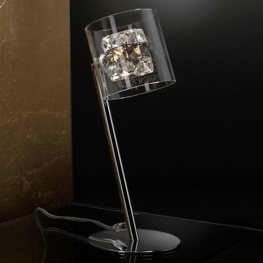 LED-bordslampa Flash med kristallringar