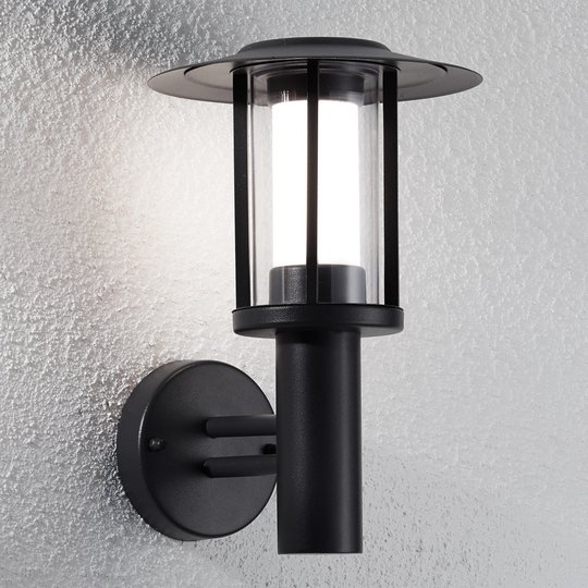 LED-utomhusvägglampa Gregory grå