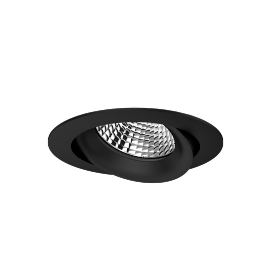 Downlight WLD R74 tilt 36° 3K sv (Svart)