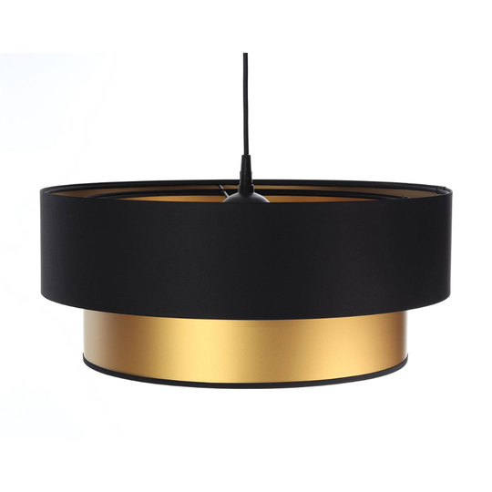 Hänglampa Dorina, svart/guld Ø 50 cm