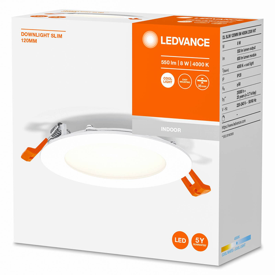 LEDVANCE Recess Slim LED-lampa Ø 12 cm 4000K