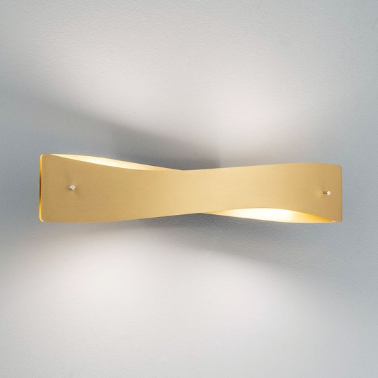 Lucande Lian LED-vägglampa, mässing, svart
