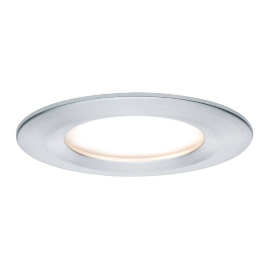 Paulmann 3-pack LED-spotlight Slim Coin, aluminium