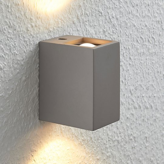 LED-vägglampa Cataleya Betong Up&Down 7x12cm