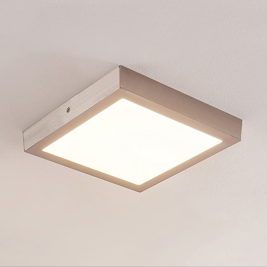 ELC Merina LED-taklampa nickel, 30 x 30 cm