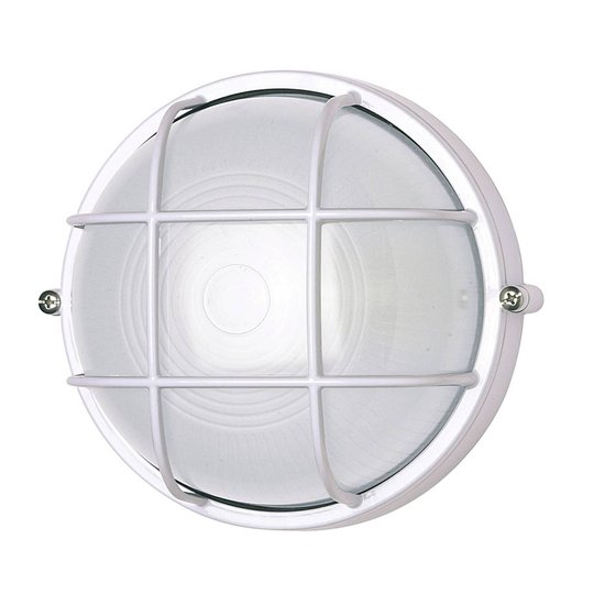 Vägglampa 400180 med ett rutnät, vit