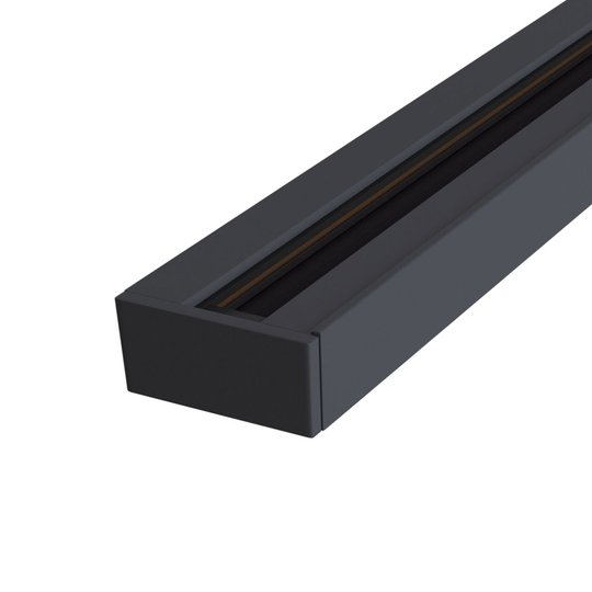1-fas skena Track i svart, 100 cm