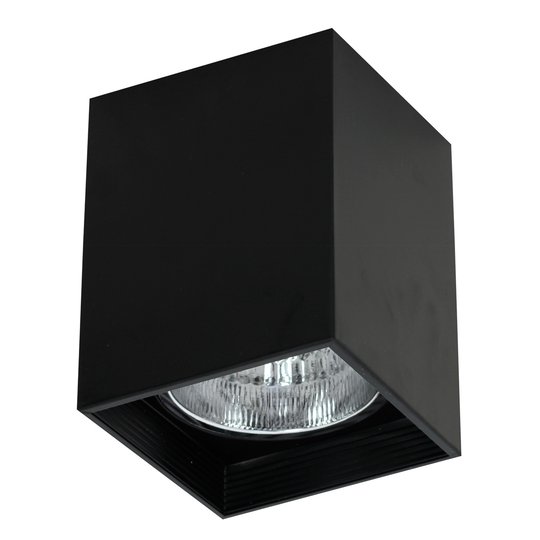 Takspotlight Downlight square svart, bredd 9,2 cm