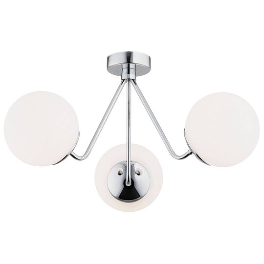 Taklampa Tuse, 3 lampor, krom