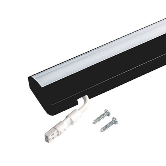 LED-bänklampa Dynamic ModuLite F, svart, 120 cm