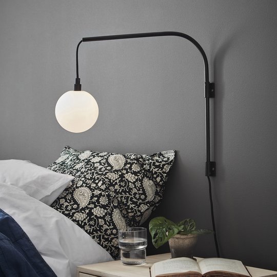Vägglampa Buddy, svart