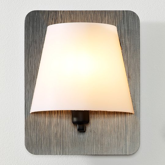 Trävägglampa, Idaho, trä grå