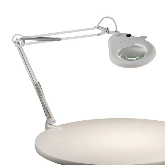 Lupplampa Fagernes, klämbar, vit