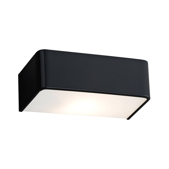 Vägglampa Rauma, svart, bredd 20 cm