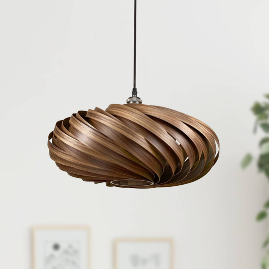 Gofurnit Veneria hänglampa, nötträd, Ø 50 cm