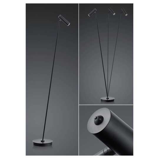 B-Leuchten Tom LED-golvlampa, dimbar, svart