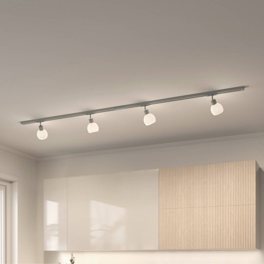 Lindby Jeanit 1-fas LED-skena, silver