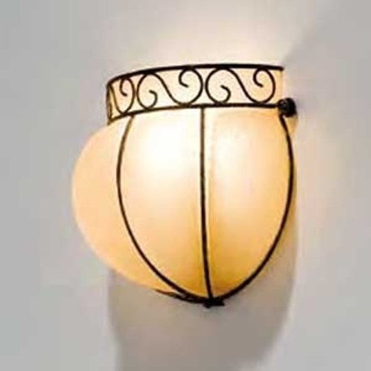 Handgjord vägglampa CORONA, 16 cm