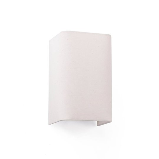 Vägglampa Cotton, kantig, 20 x 12 cm, beige