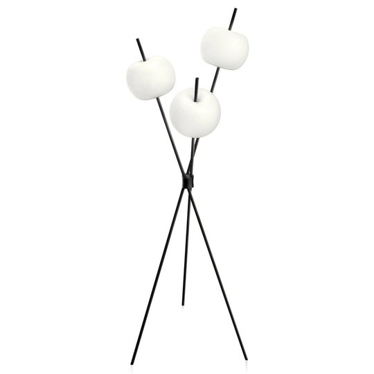 Kundalini Kushi - modern LED-golvlampa, svart