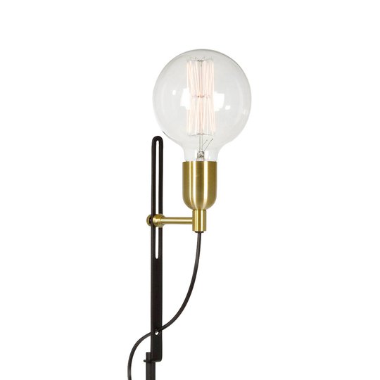 Elegant golvlampa Regal svart mässing
