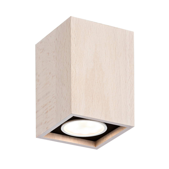 Takspotlight Mikkeli av bokträ, 1 lampa