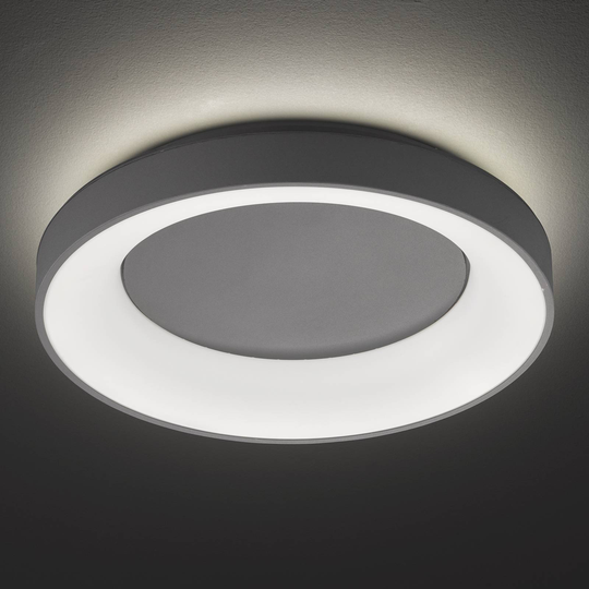 LED-taklampa Shay, grå, Ø 59 cm