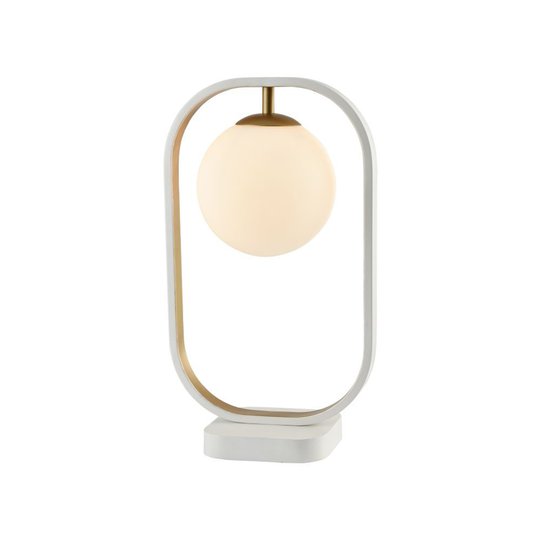 Bordslampa Avola med kulskärm av glas