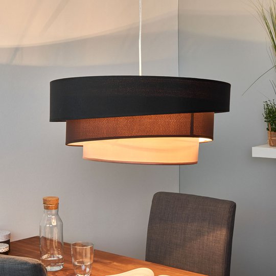 Mörk taklampa Melia i svart och brunt