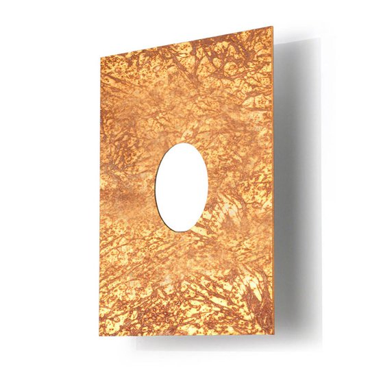 LED-vägglampa Square Vintage, 1 lampa, guld