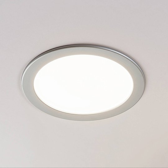 LED-inbyggnadslampa Joki silver 3000K rund 24 cm