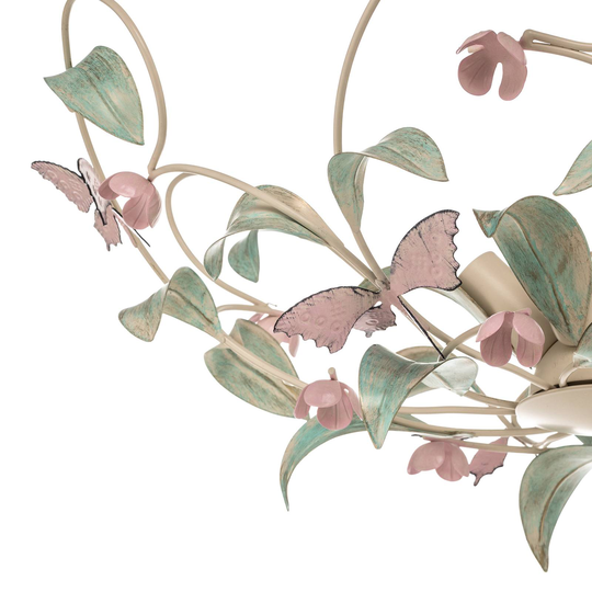 Taklampa Butterfly, 5 lampor