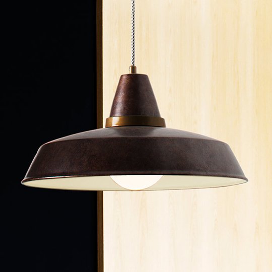 Vintage Designpendellampa i rostbrunt, 1 ljuskälla