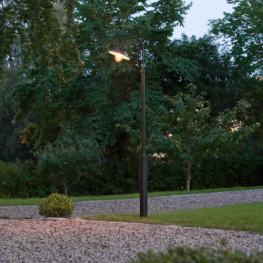 Lyktstolpe Vega, svart, 1 lampa, 240 cm