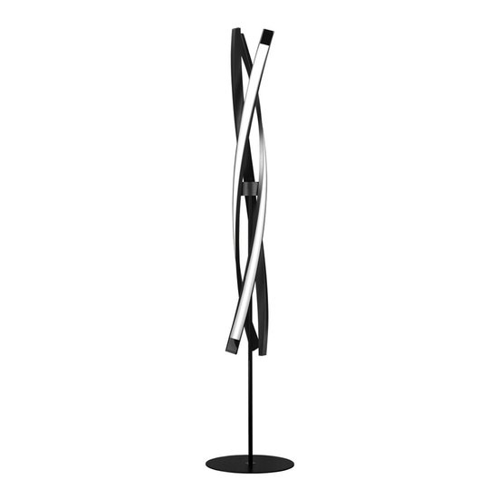 LED-golvlampa Sagitta, 3 lampor, svart