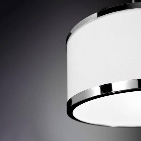 Hänglampa Chiara, 1 lampa, krom/vit