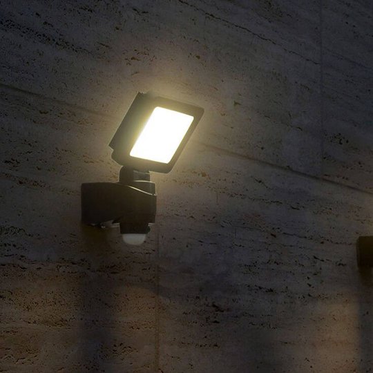 Ljus utomhus LED-spot Nebraska med sensor