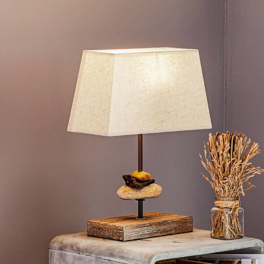 Bordslampa Seregon med tygskärm, höjd 39 cm