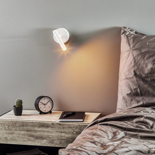 Vägglampa Sopel 15 cm hög, vit