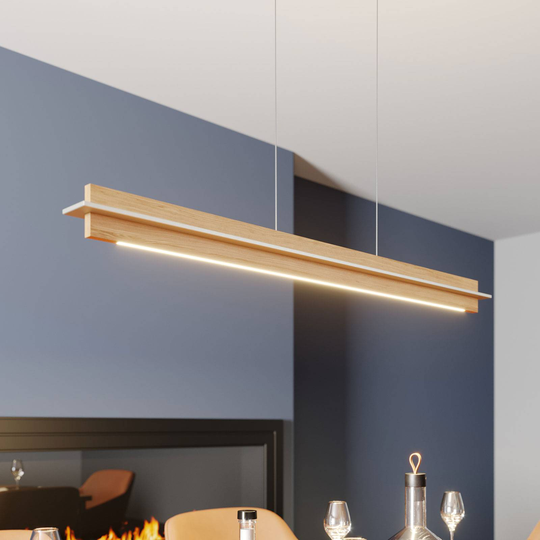 Rothfels Lexa LED-pendellampa, ek/nickel 118 cm