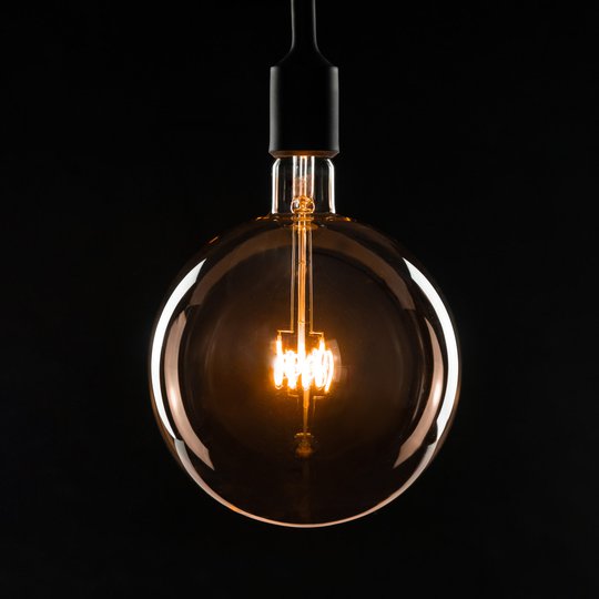 SEGULA LED-lampa E27 8 W G200 Curved dimbar guld
