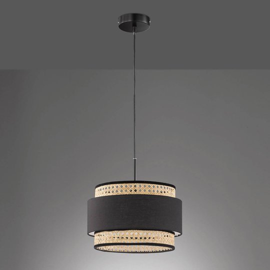 Hänglampa Tape med rottingskärm, 1 lampa