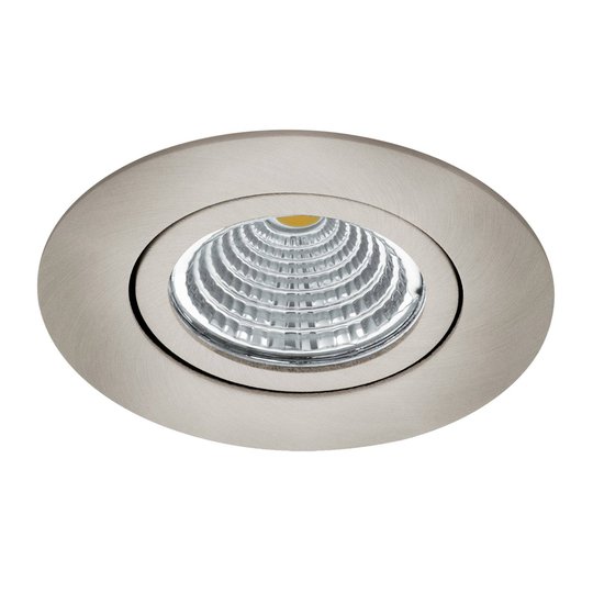 Inbyggnadsspot Saliceto rund vridbar 4000 K nickel