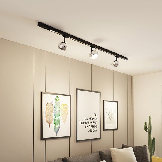 Arcchio Ensar 3-fas skenspotlight, krom