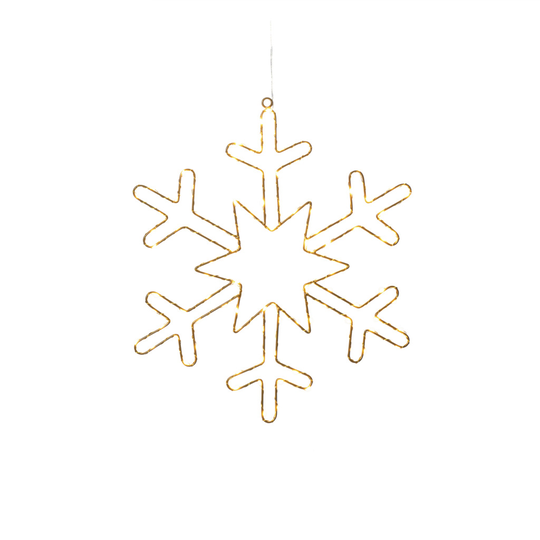 Metallsnöflinga guld 100 LED (Guld)